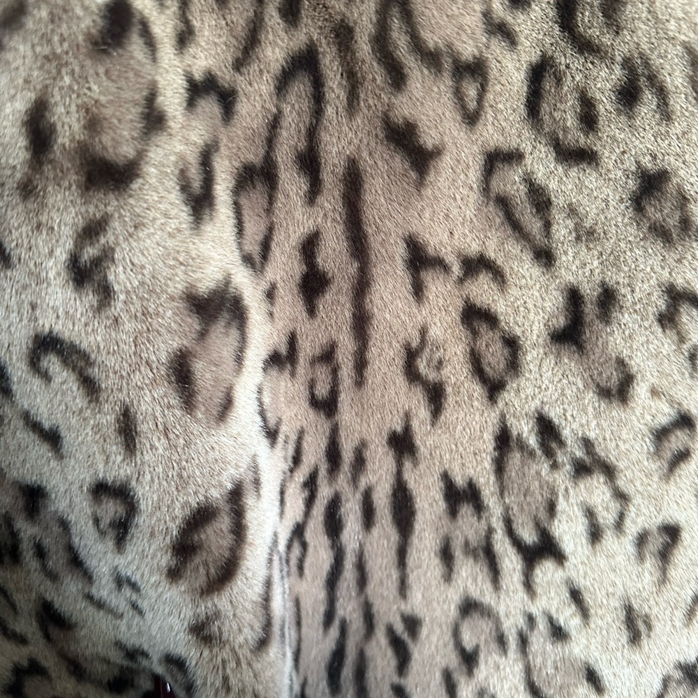 Leopard Print Faux Fur Coat - Picture 3 of 9